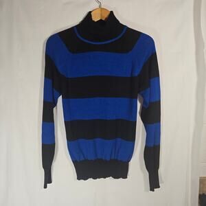 Vinatge Botany 500 Striped Roll Neck Sweater Cobain Sweater Goth Mod Grunge L